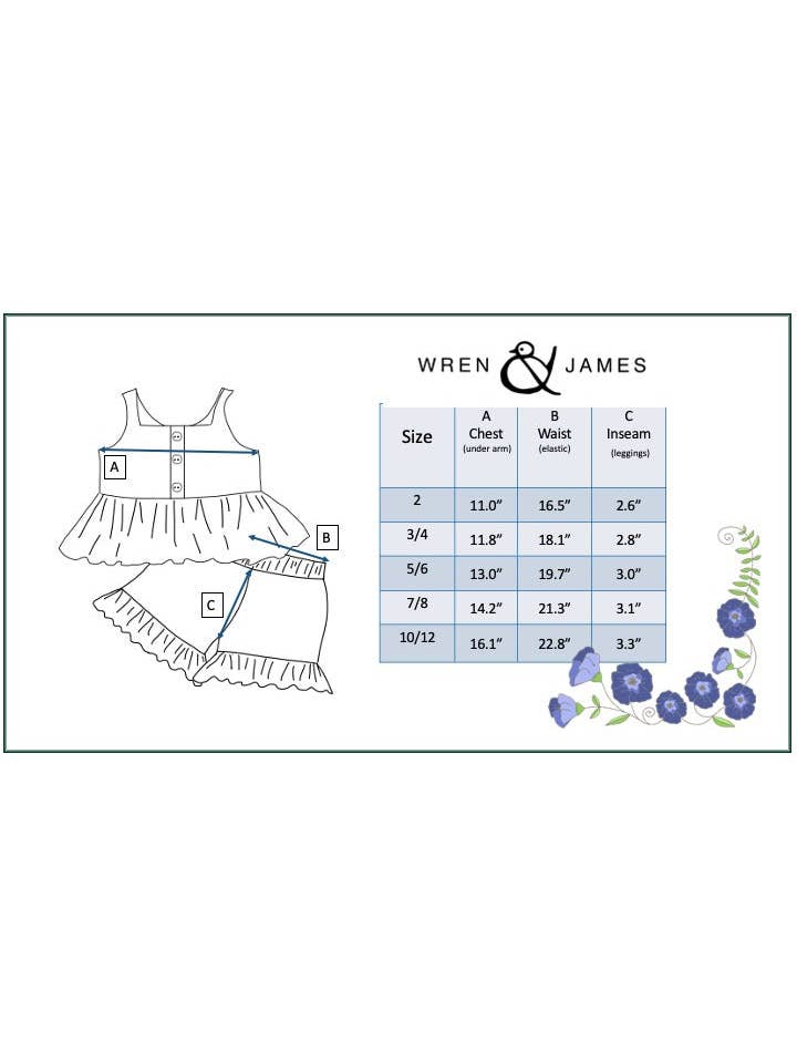 Blue Gingham Ruffle Set