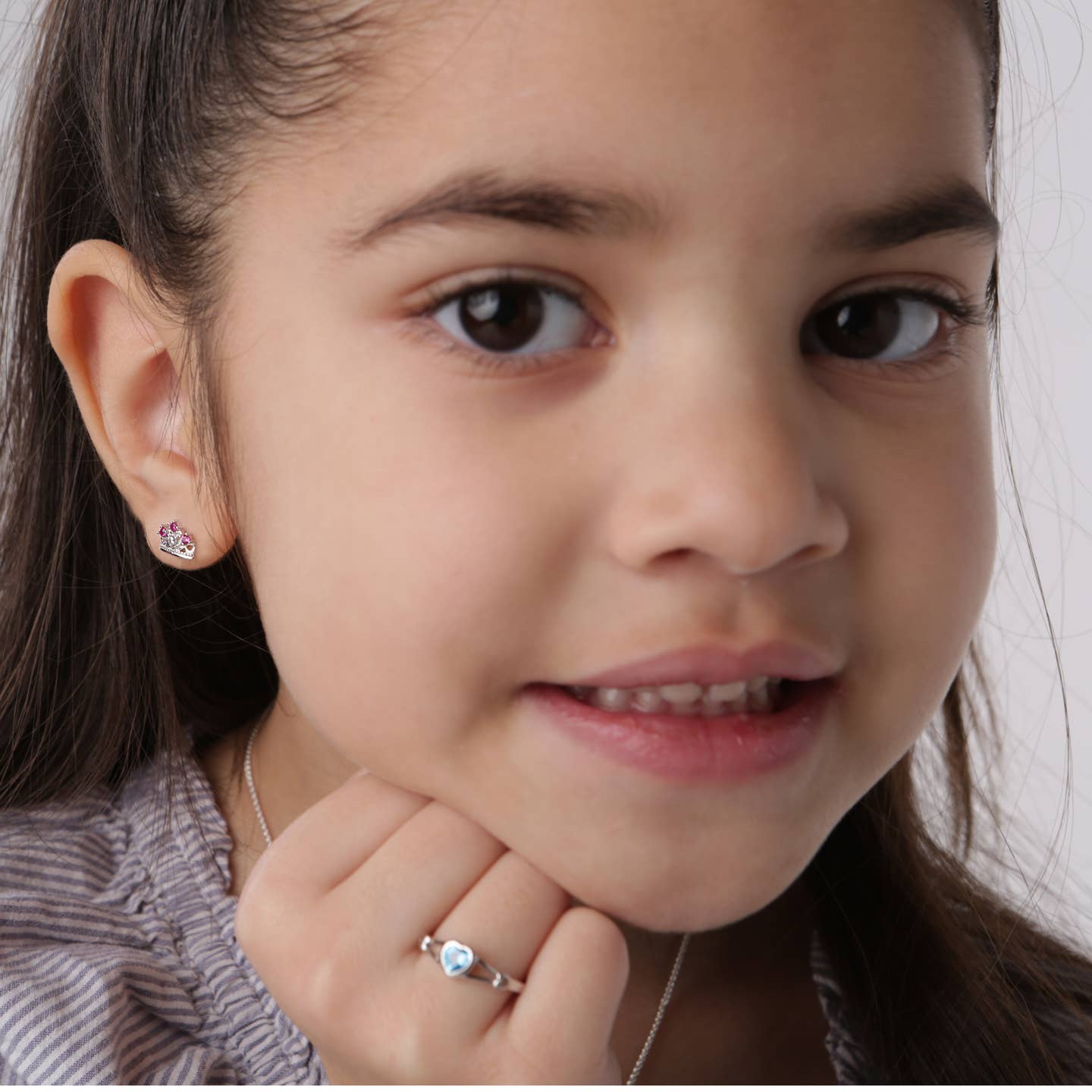 Pink Tiara Earrings