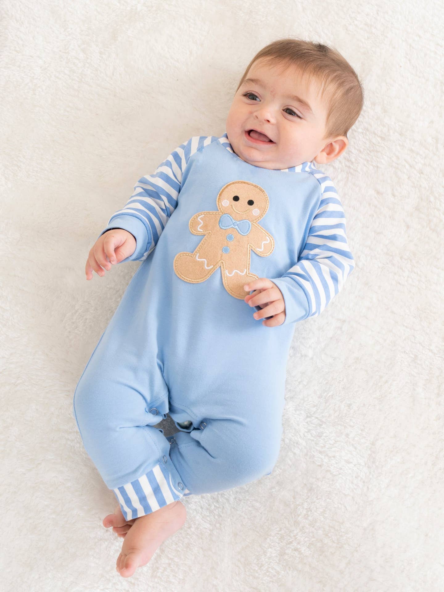 Boy Christmas Gingerbread Romper