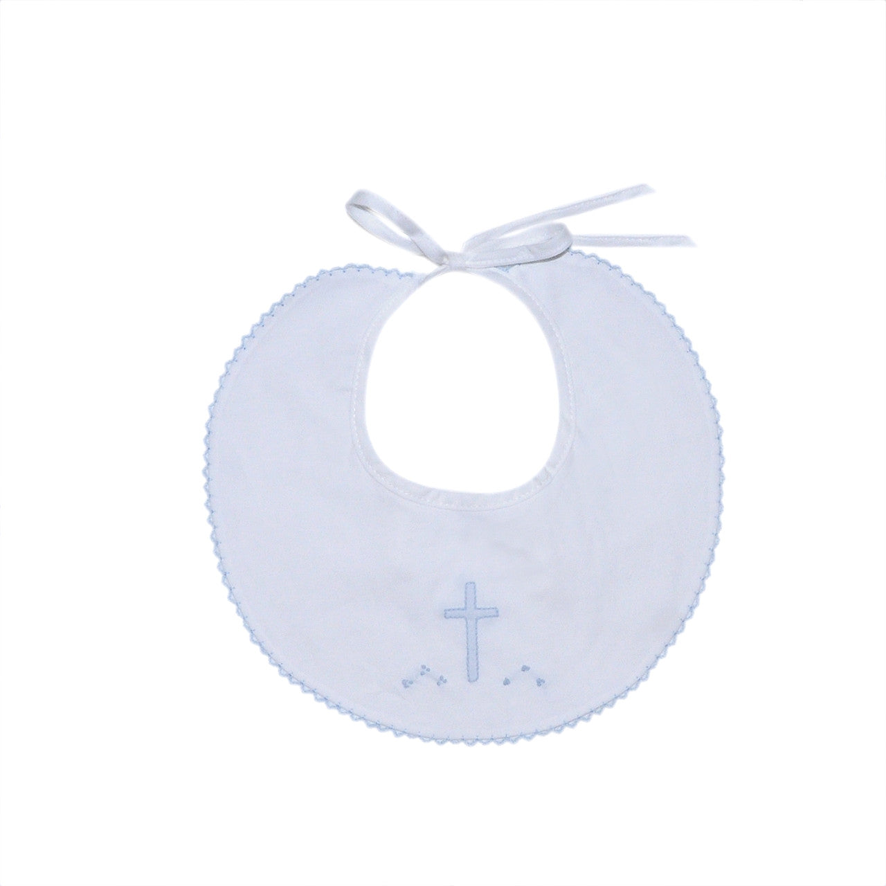 White Peplum Bibs w/ Cross