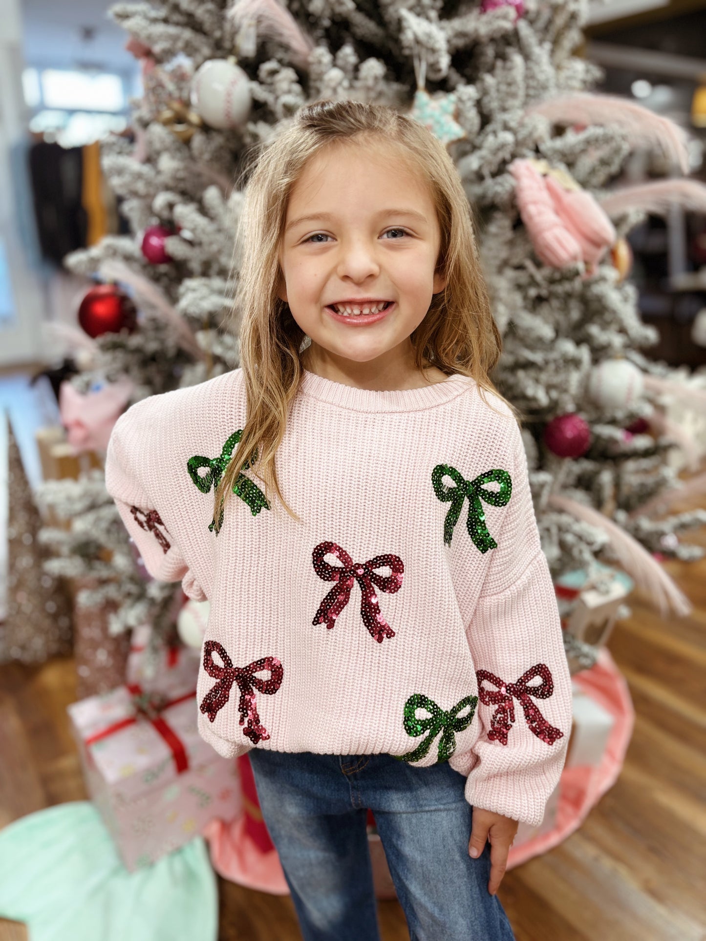 Sweet Christmas Bows Sweater