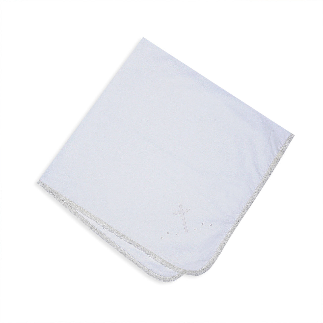 White Baby Blankets - Cross