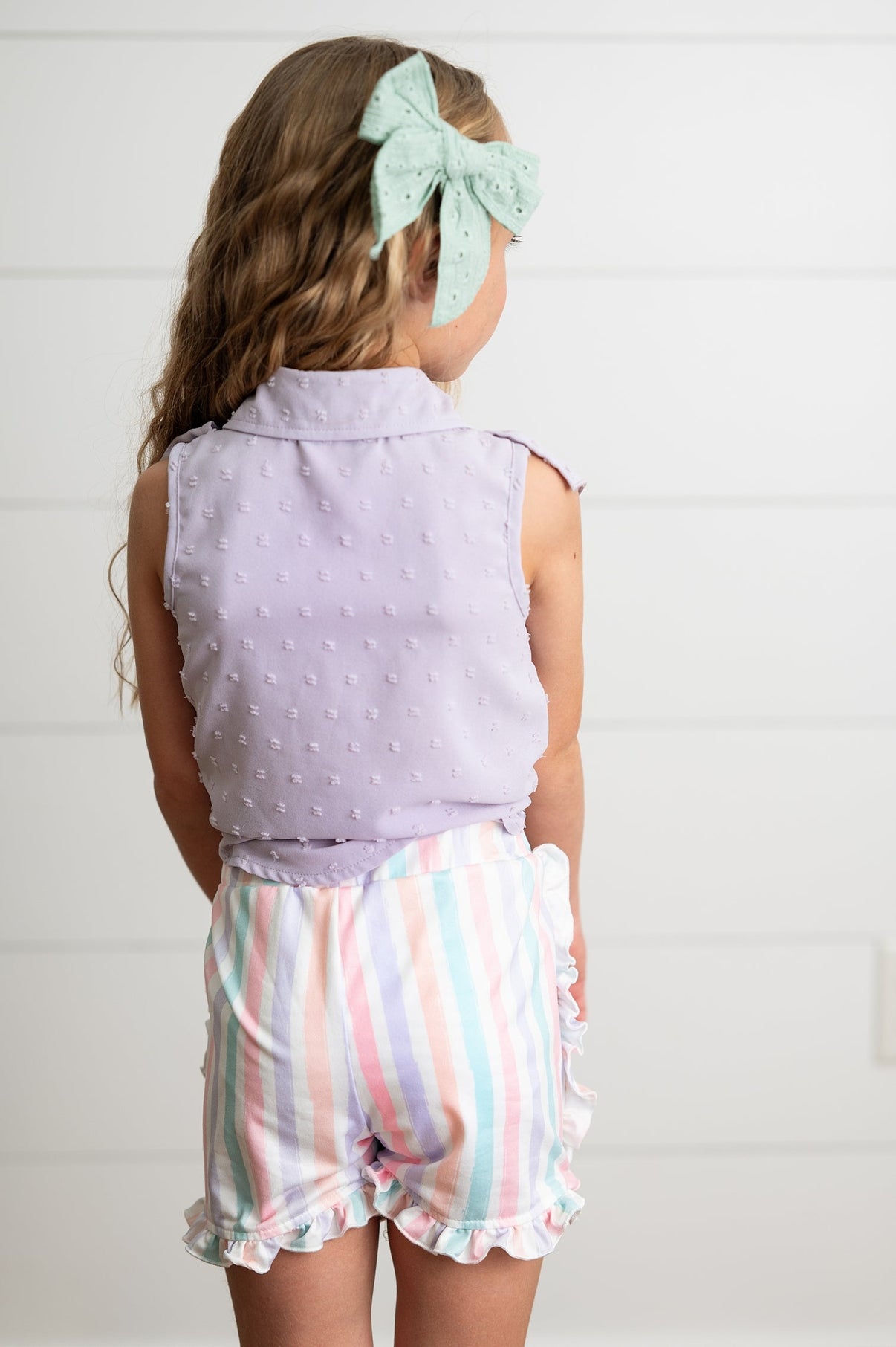 Lavender Ruffle Stripes Set