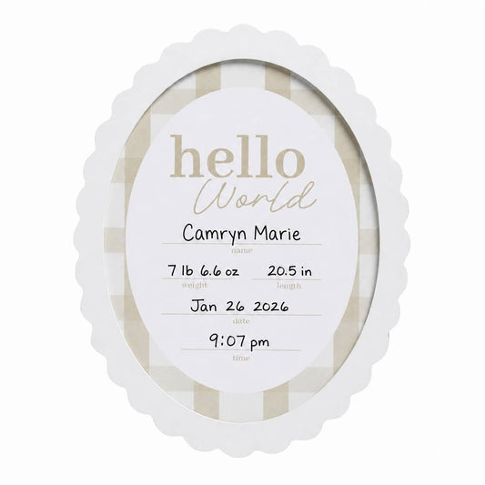 Hello World Wooden Sign