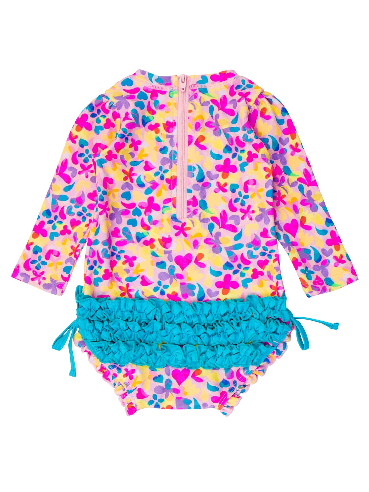 Girls Vibrant Neon One Piece Rash Guard