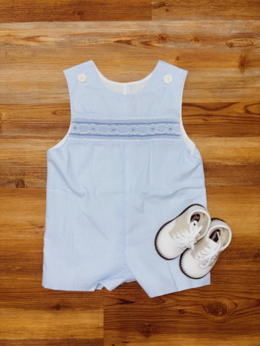 Blue Graham Smocked Shortall