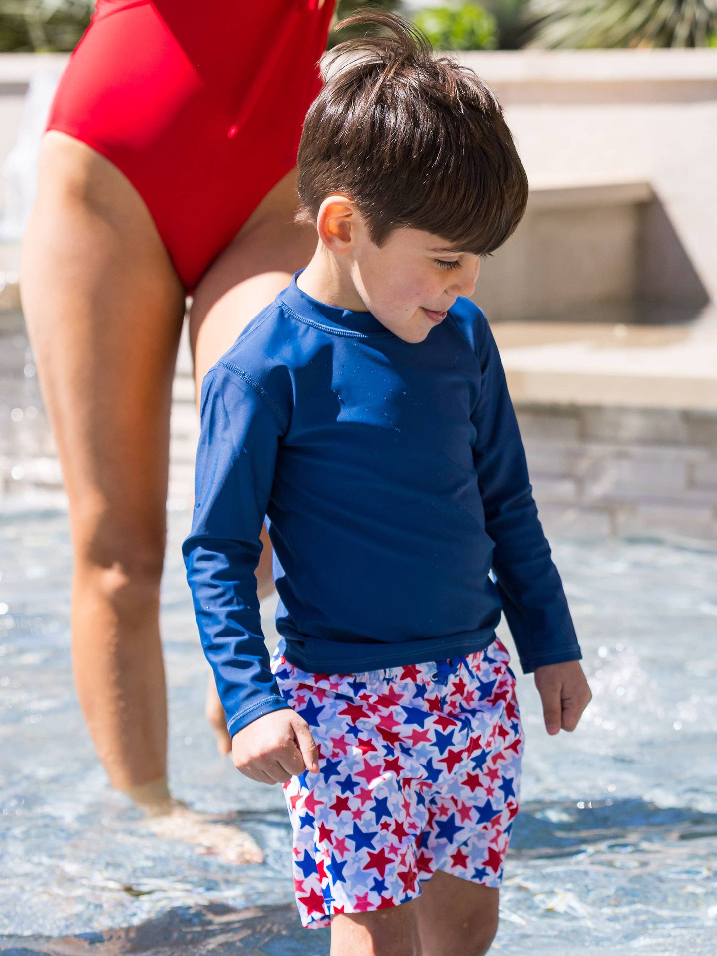 Star-Spangled Swim Trunks