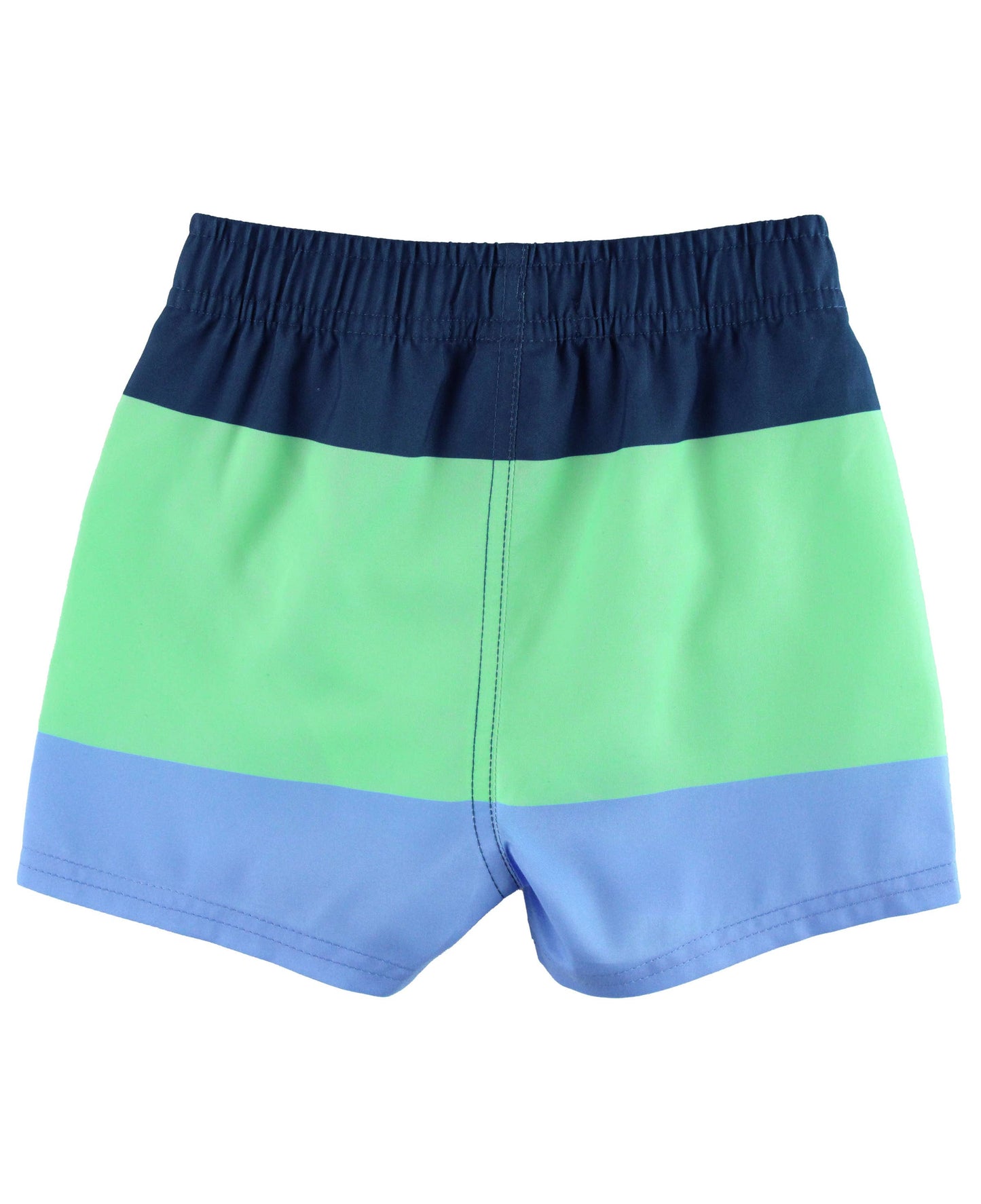 Mint & Blue Color Block Swim Trunks
