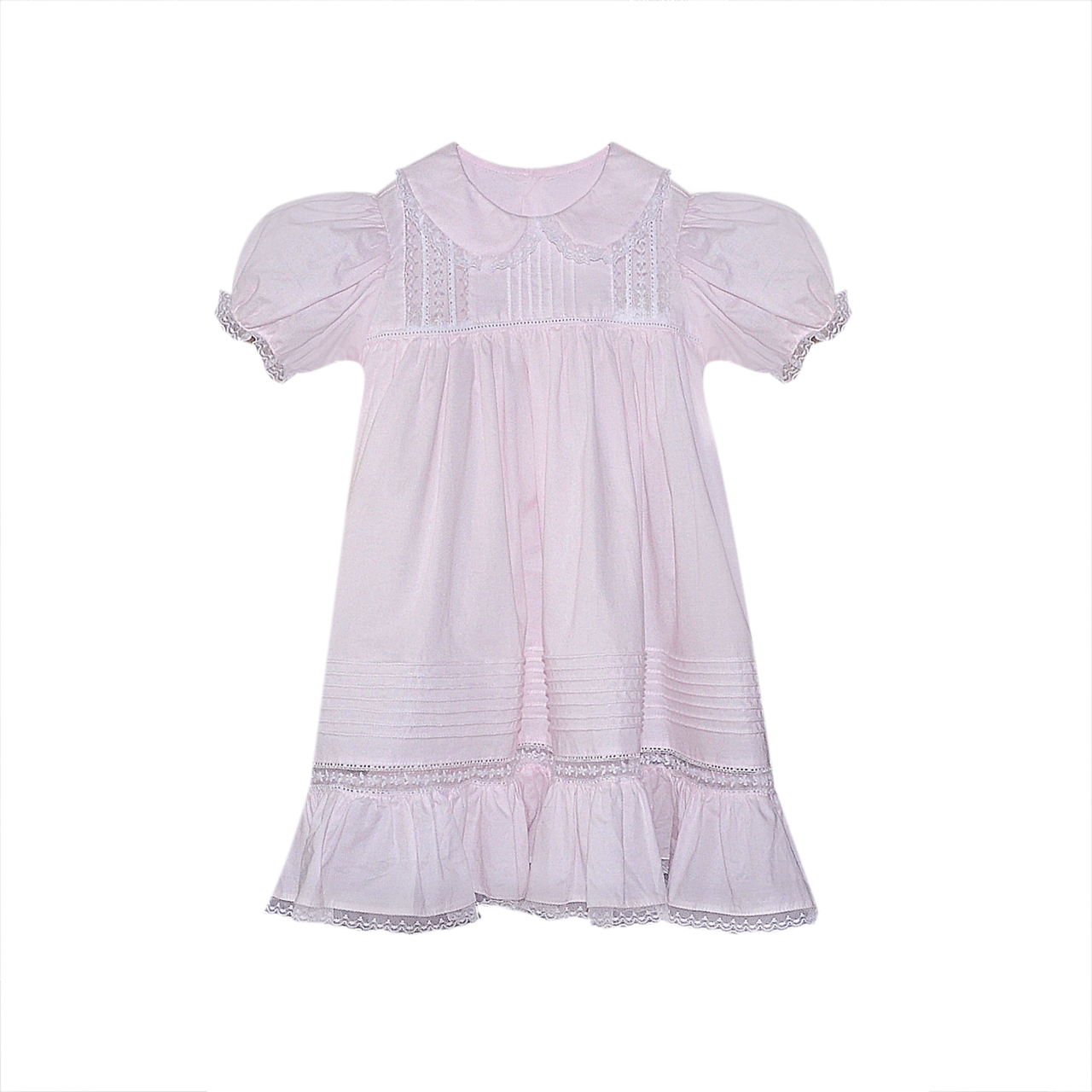 Lacey Dress Pink with White Lace 18M