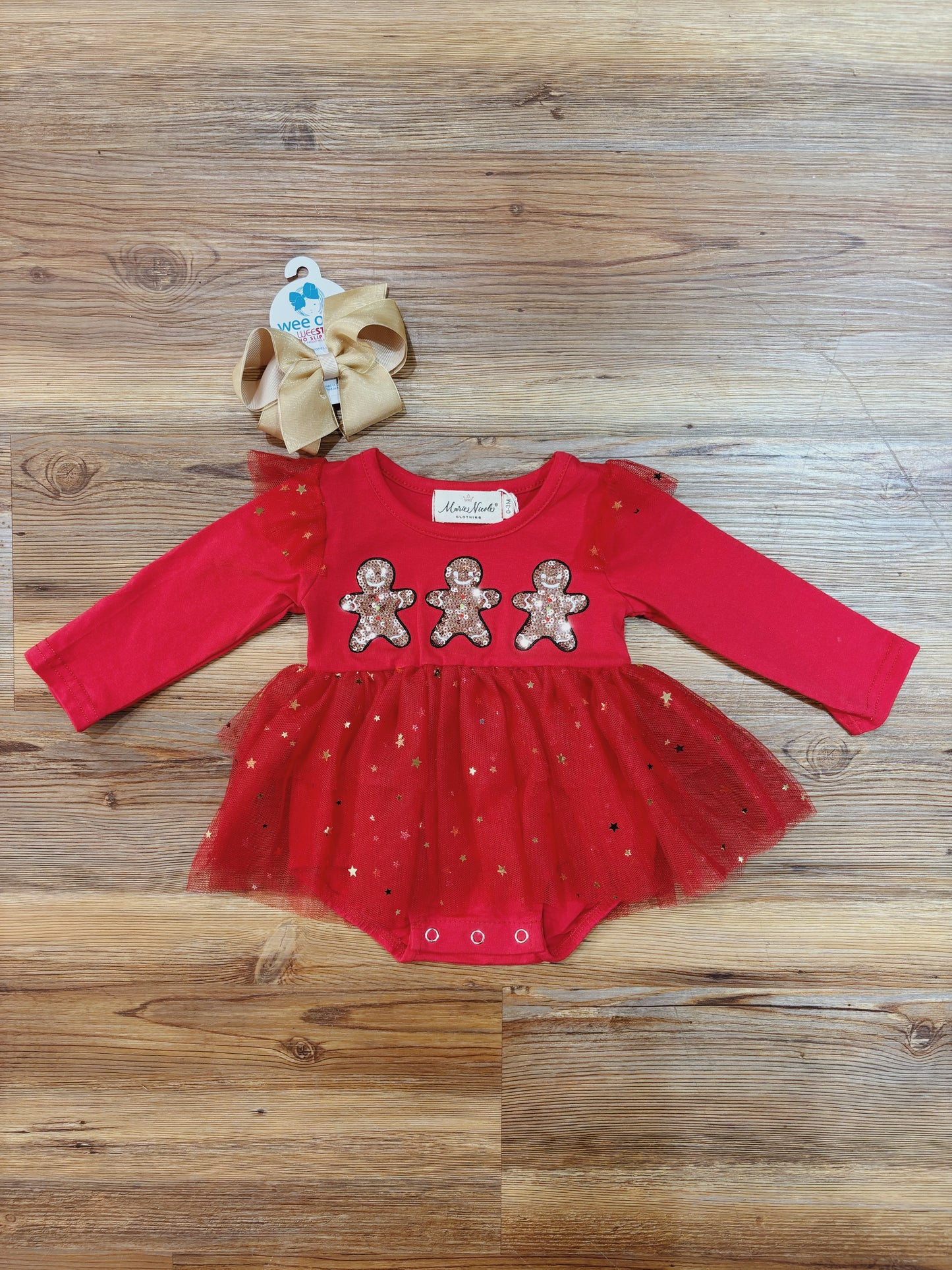 Gingerbread Sparkle Tulle Bubble