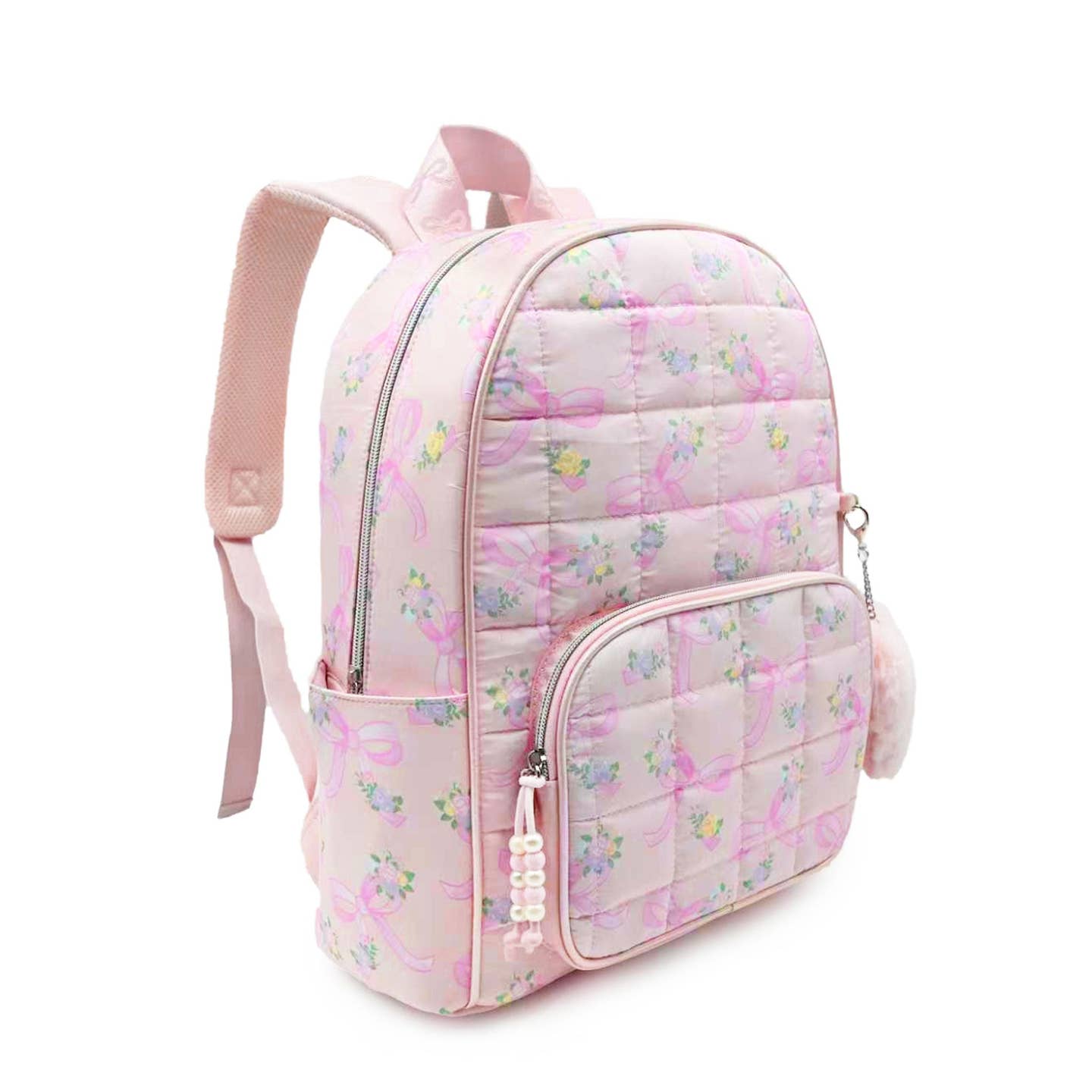 Floral Quilted Backpack