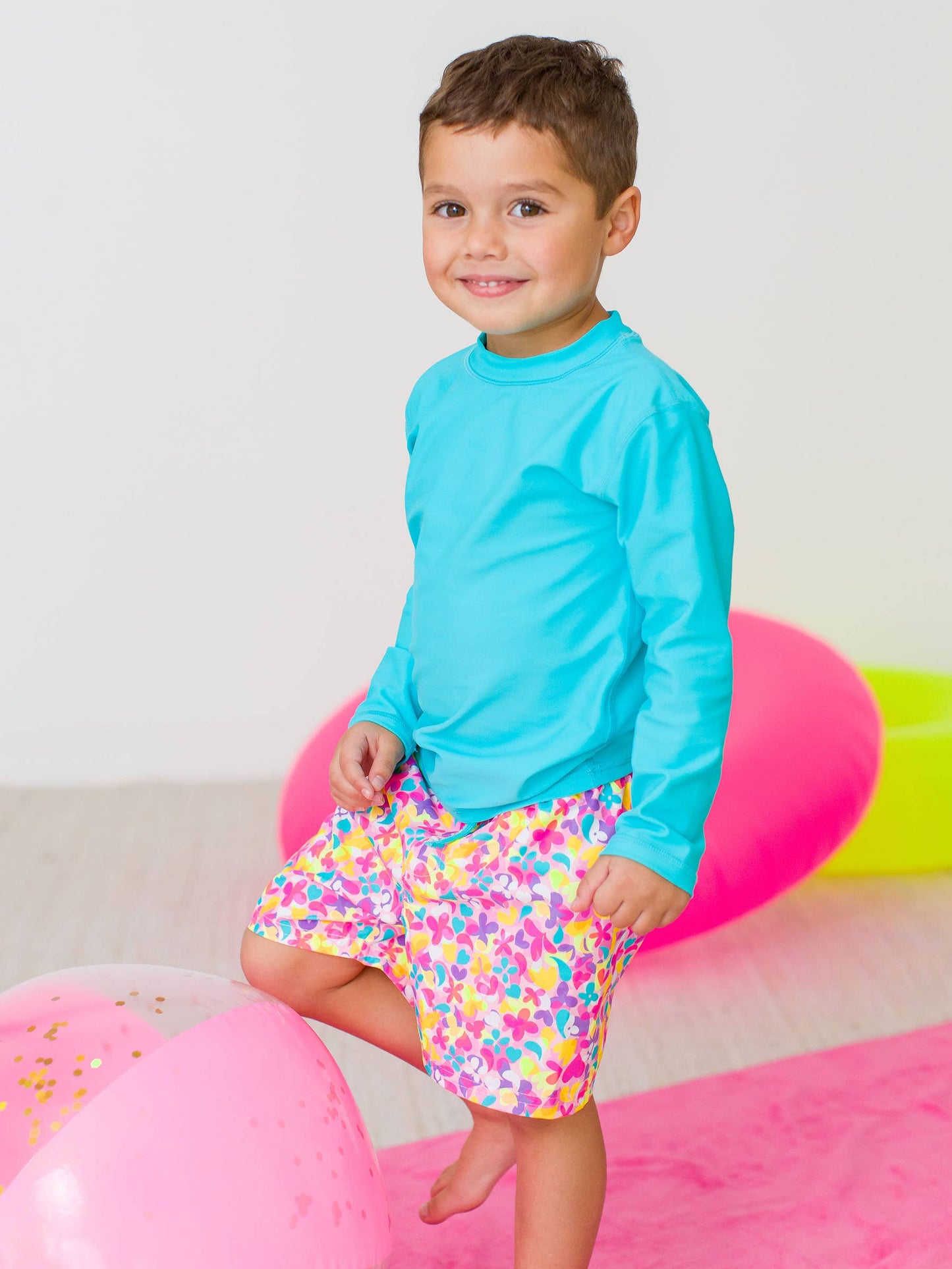 Vibrant Neon Swim Trunks