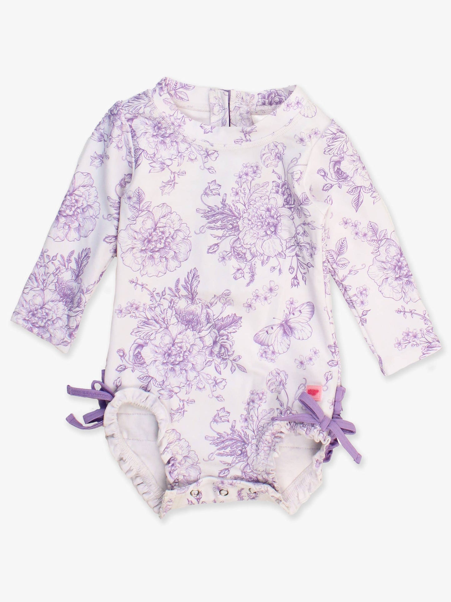 Girls Wisteria Butterfly Garden Rash Guard