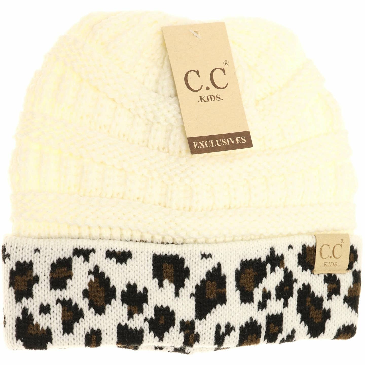 Kids Leopard Band Beanie