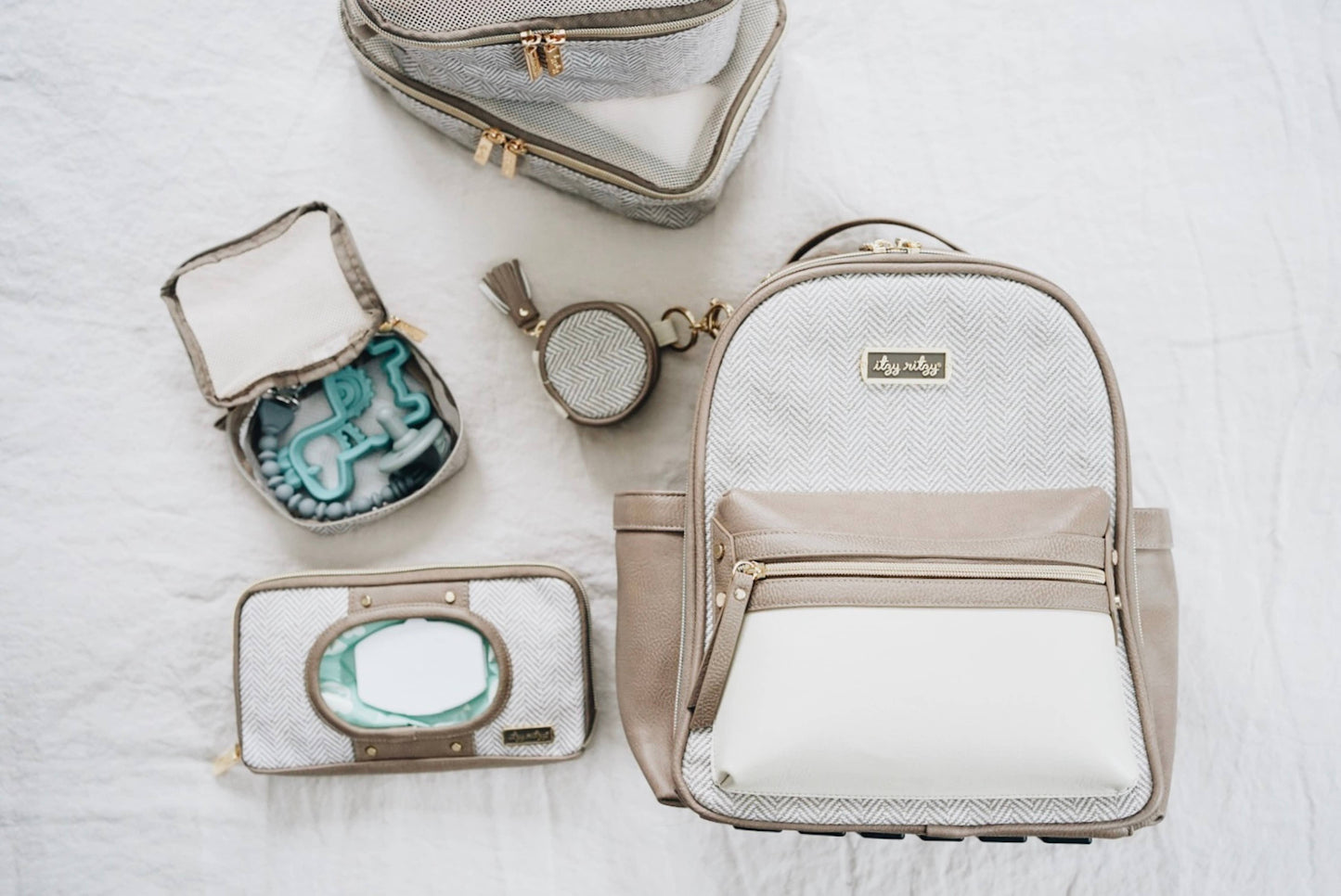 Vanilla Latte Diaper Bag Pod Keychain