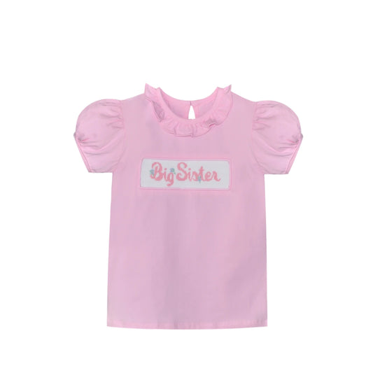 Emma Smocked Big Sister Shirt
