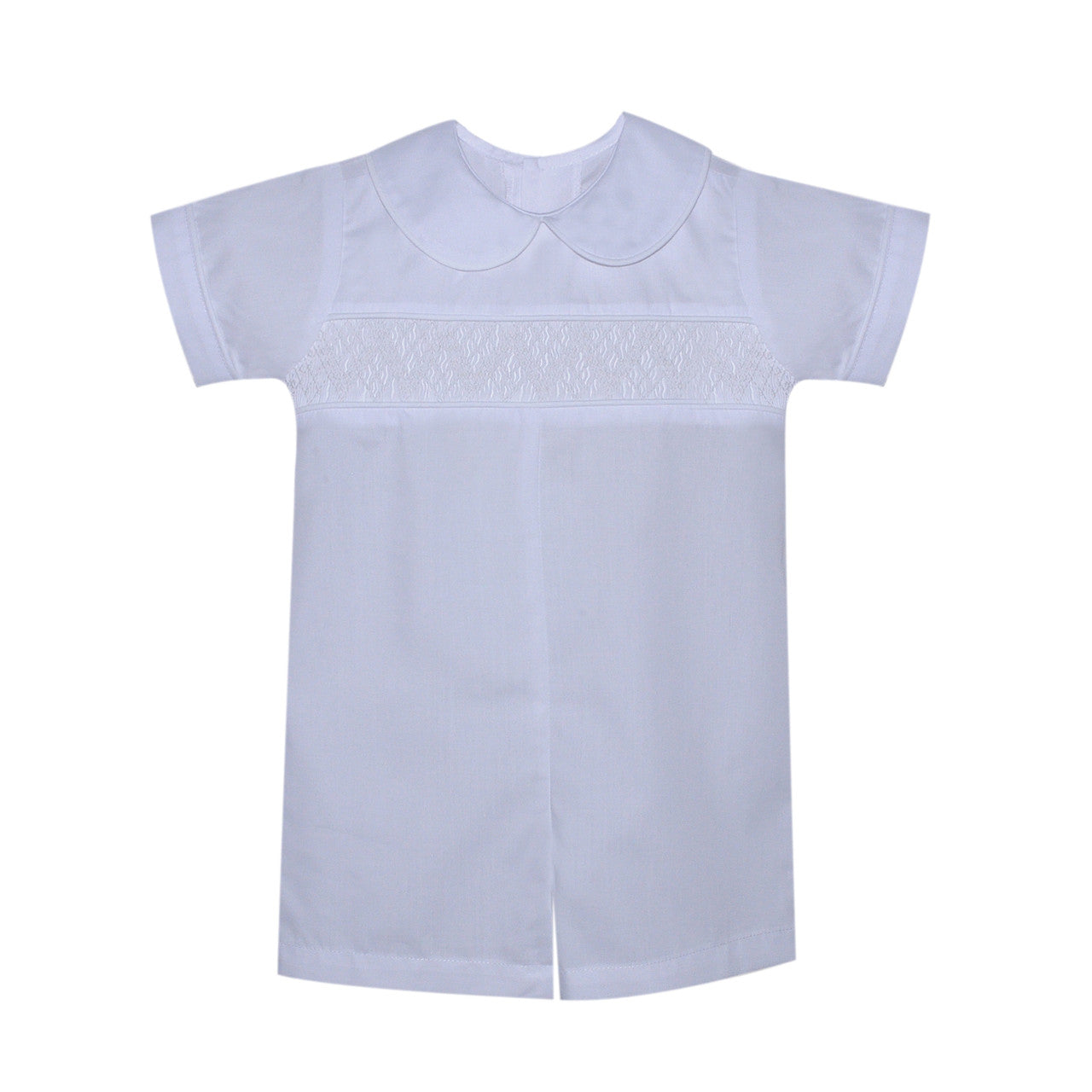 White Smocked Williams Romper