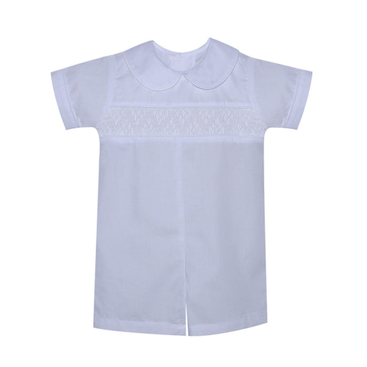 White Smocked Williams Romper