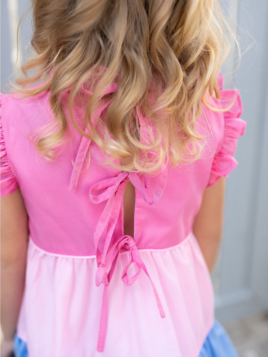 Valeria Pink Tiered Dress