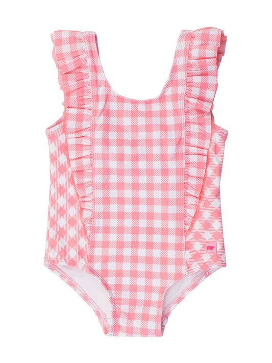 Girls Bubblegum Gingham One Piece