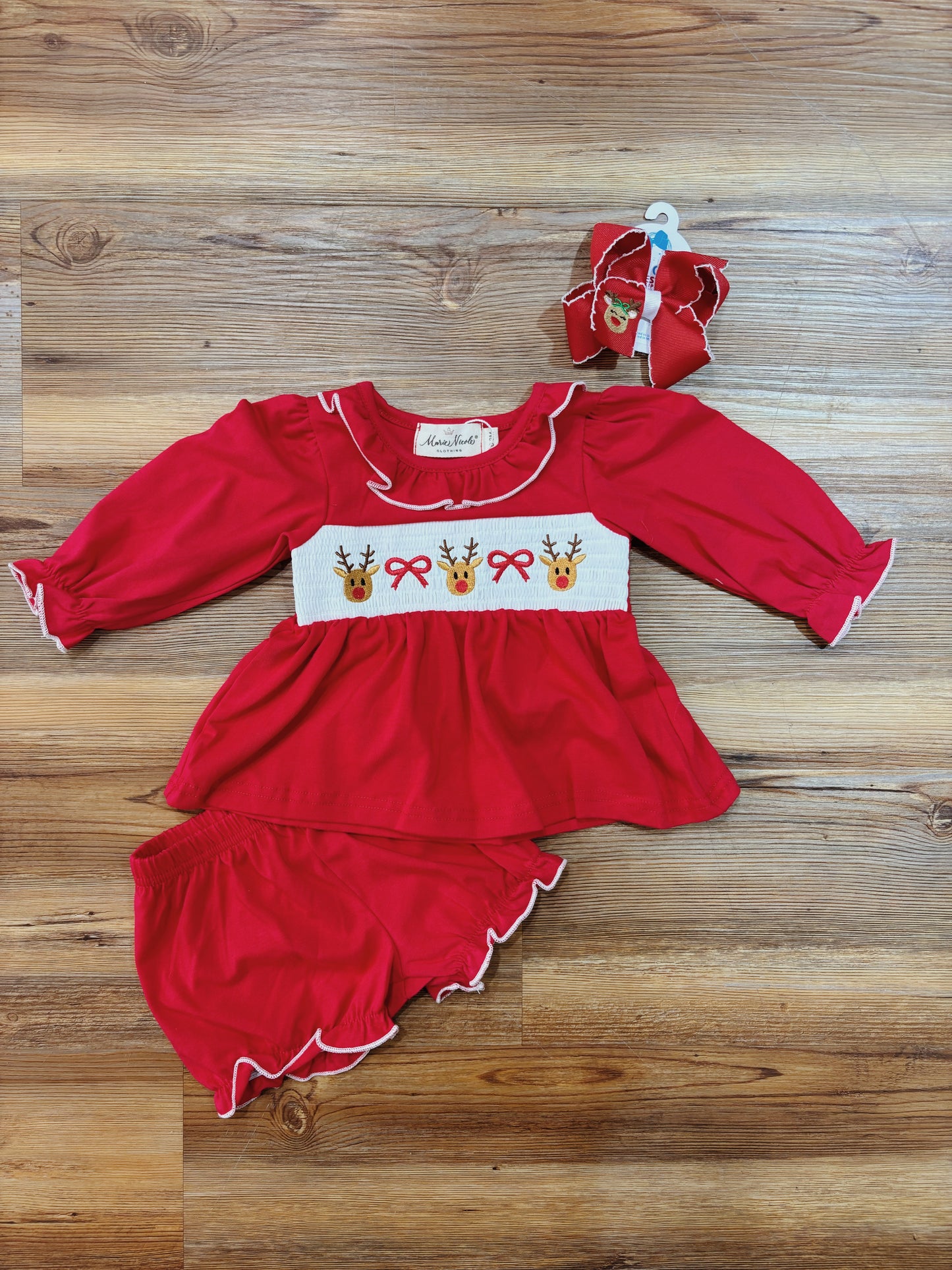 Reindeer Ribbons Bloomer Set