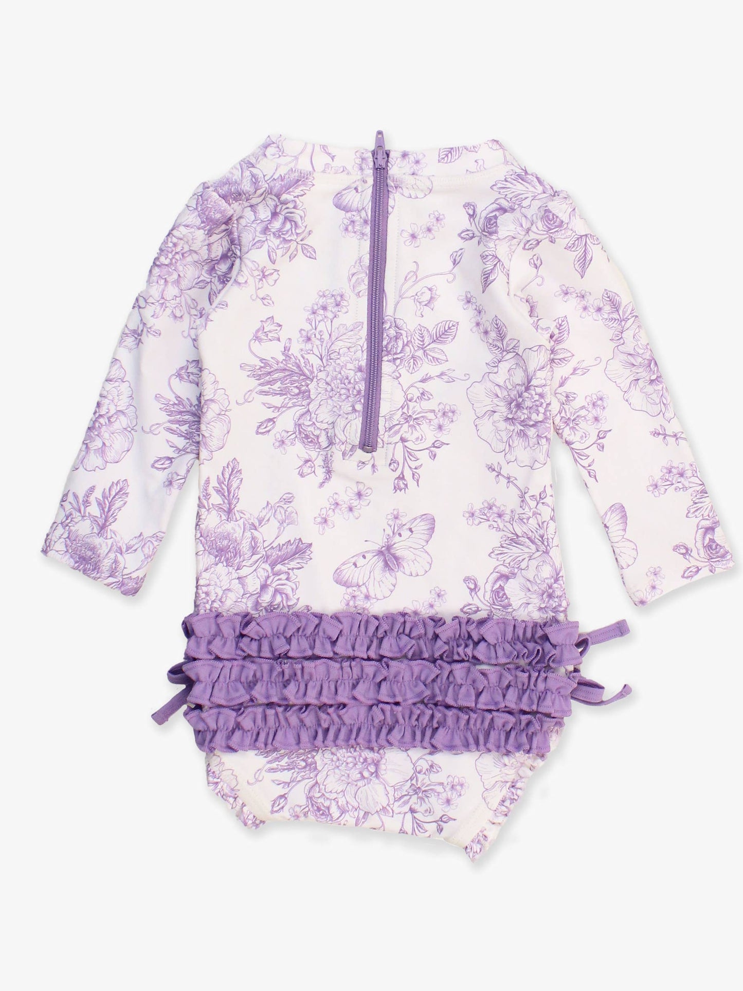 Girls Wisteria Butterfly Garden Rash Guard