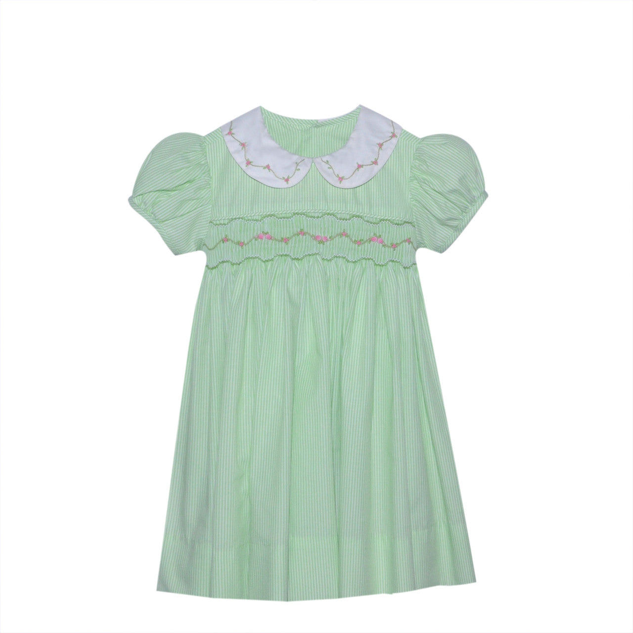 Green Juliette Smocked Dress