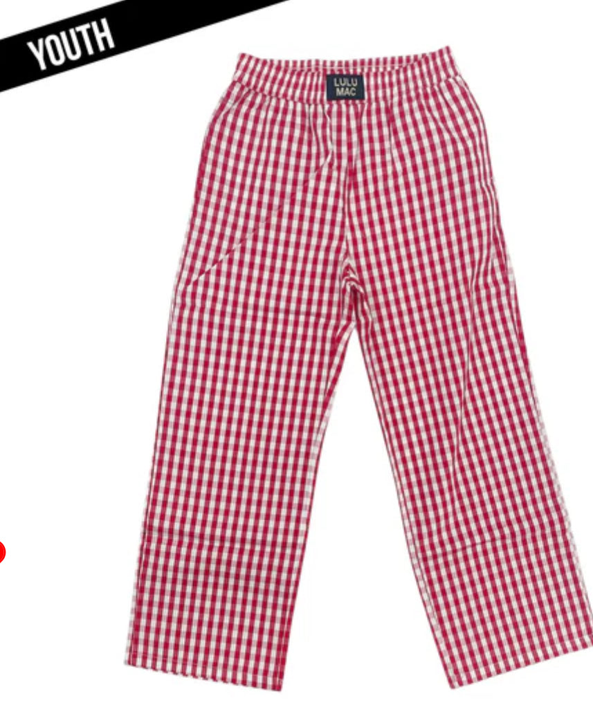 Red Gingham Pants