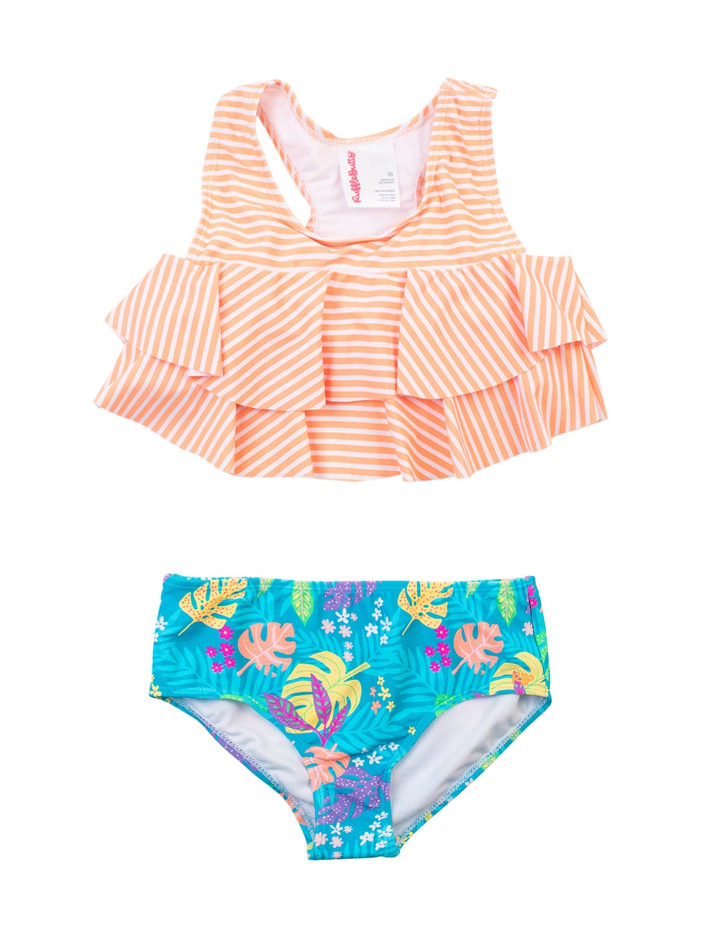 Tween Neon Tiki Vibes Flounce Bikini