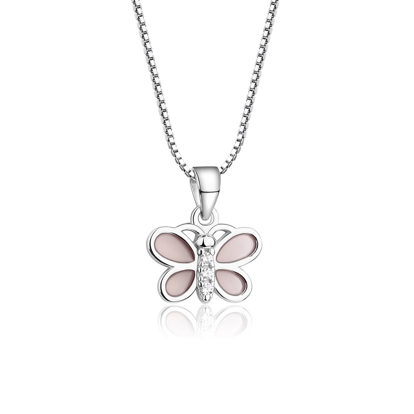 Pink Butterfly Necklace