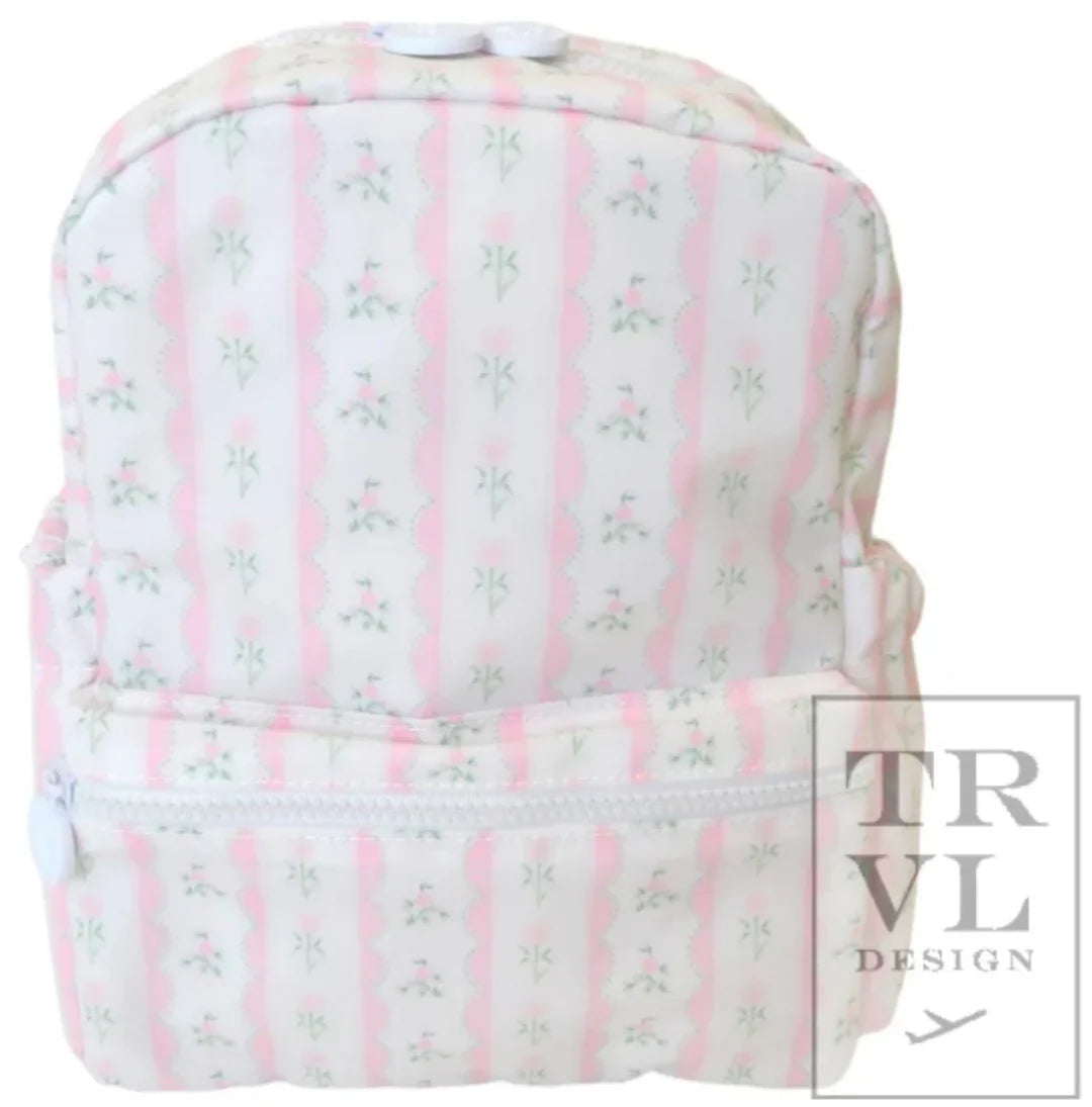 Mini Backer Ribbon Floral Pink