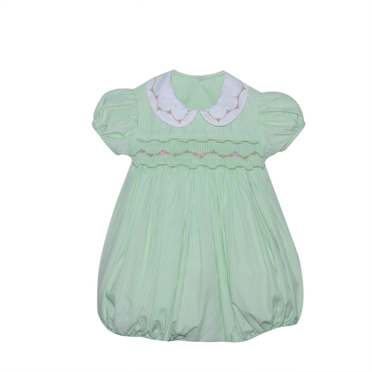 Green Juliette Smocked Bubble
