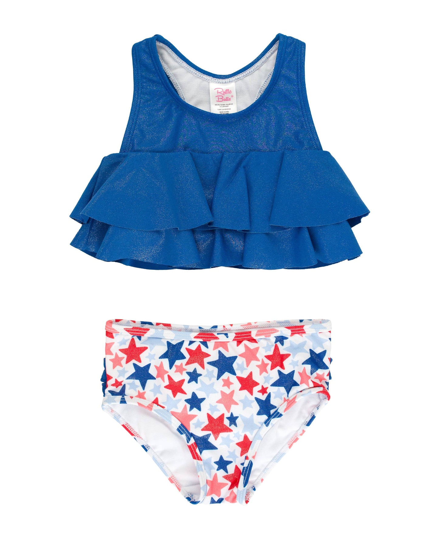 Girls Star-Spangled Flounce Bikini