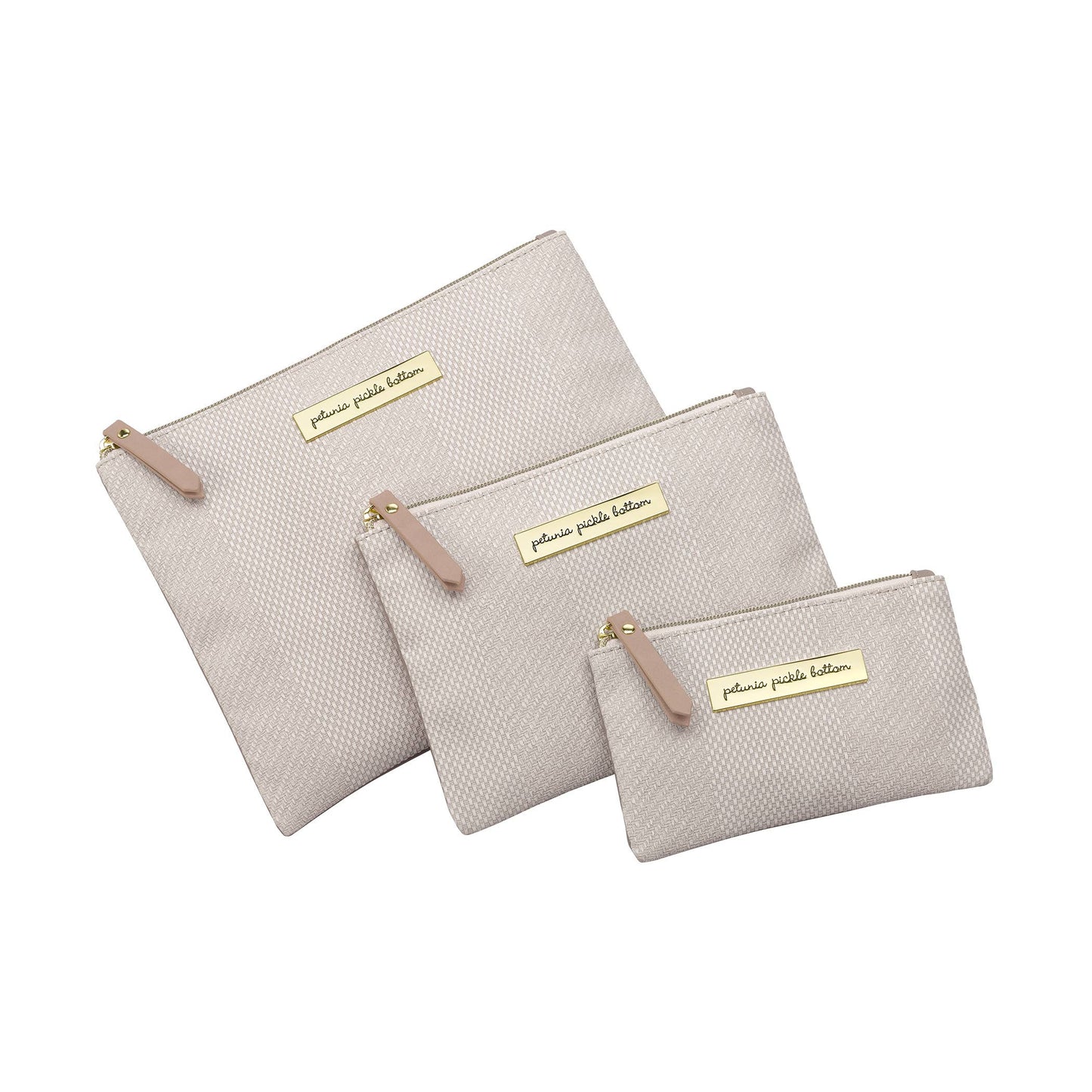 Grey Cable Stitch Organizer Trio