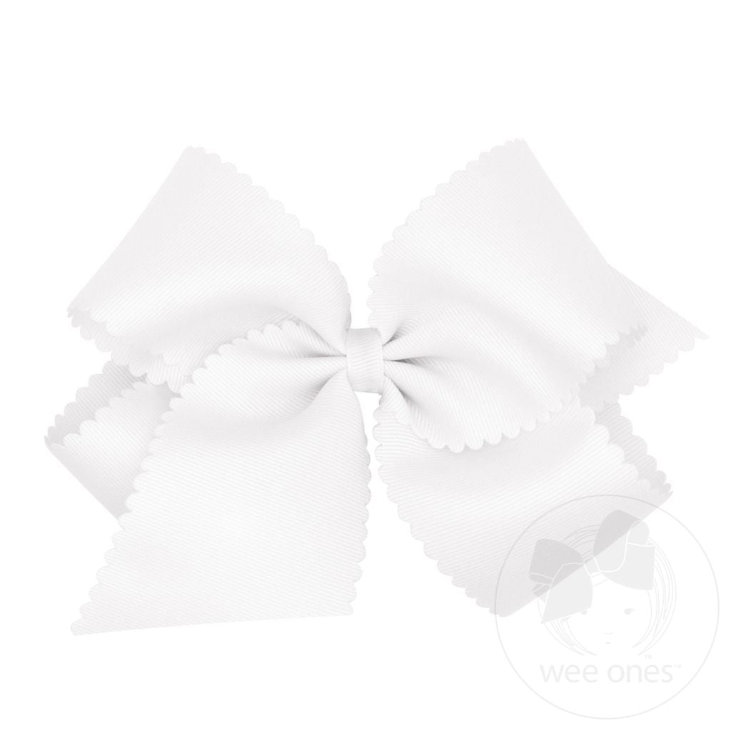 Grosgrain Scallop Bow