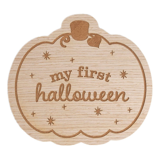My First Halloween Wooden Pumpkin Prop