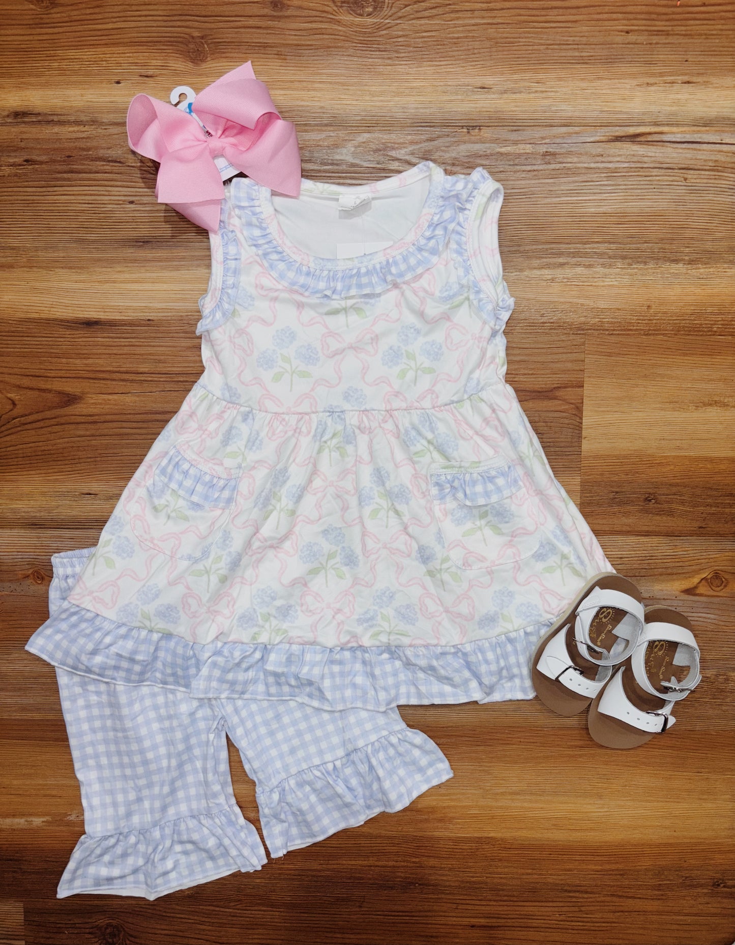 Blue Hydrangea Bow Set