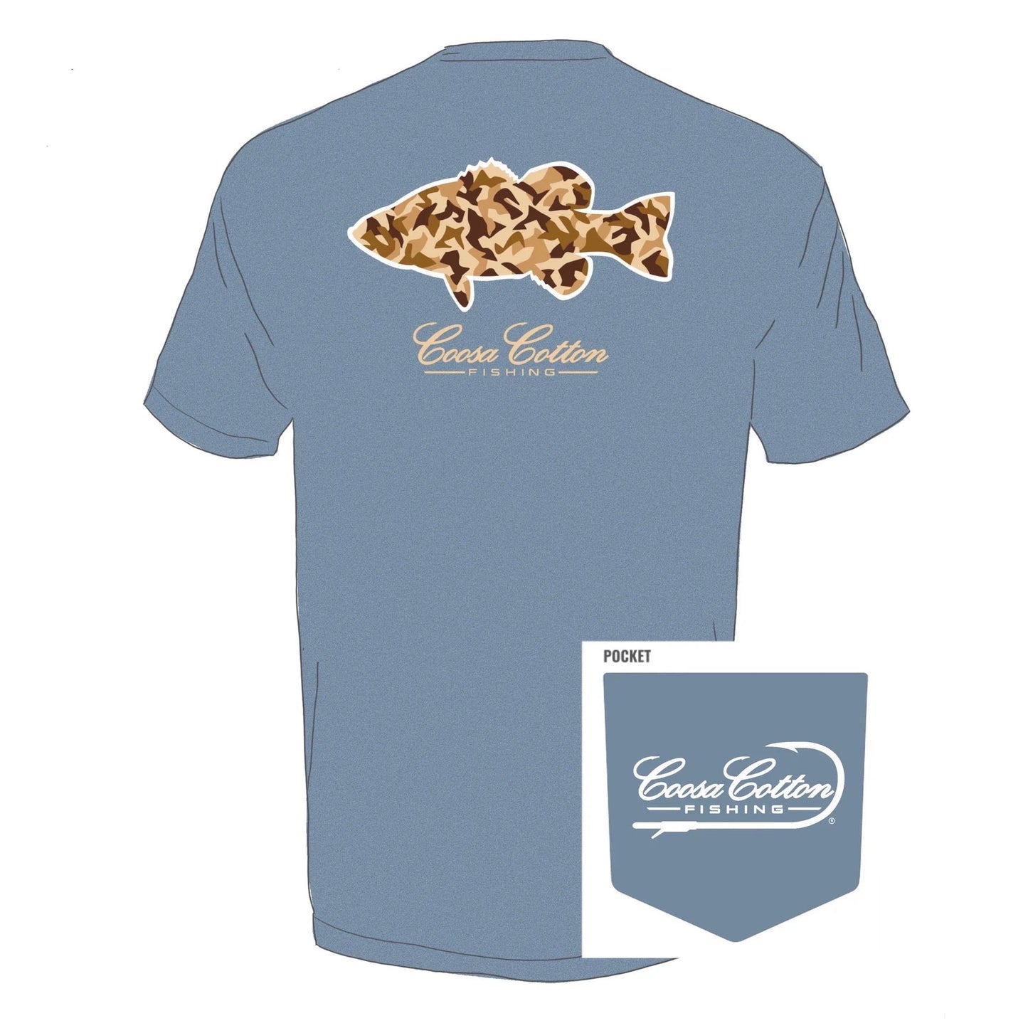 Duck Camo Bass SS Pocket Tee