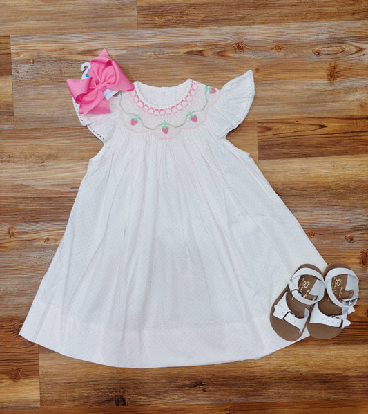Savannah Strawberries Smocked Dress