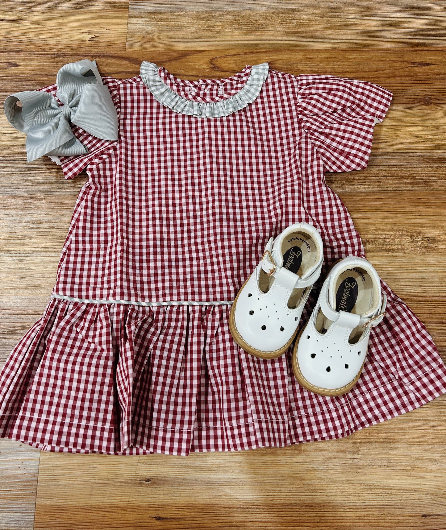 Crimson/Grey Dress