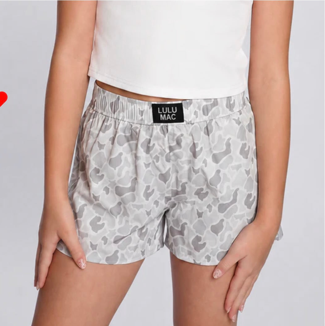 Lulu Mac White Camo Shorts