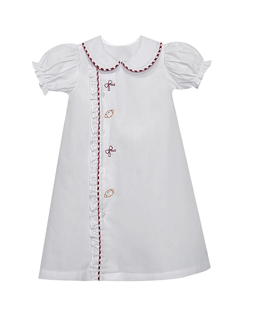 Ruffle Elephant Crimson/Grey Daygown
