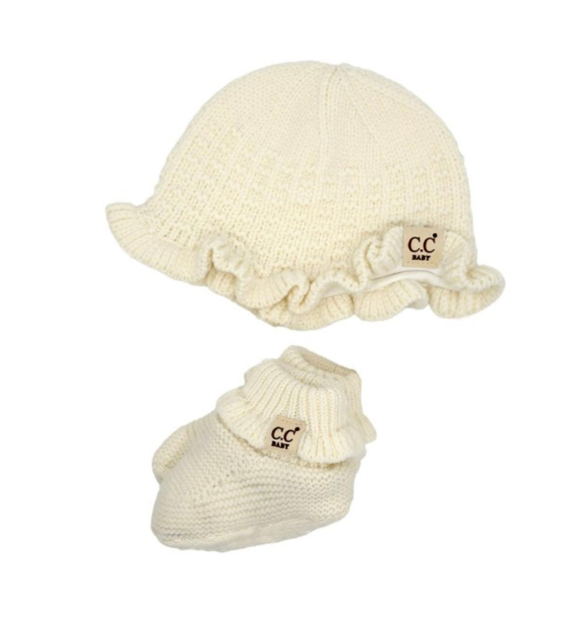 Baby Bonnet and Booties Set