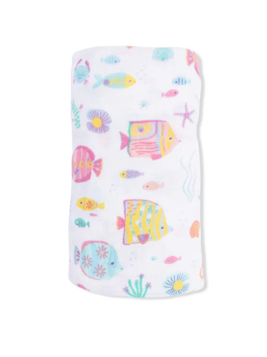 Coral Fish Swaddle Blanket