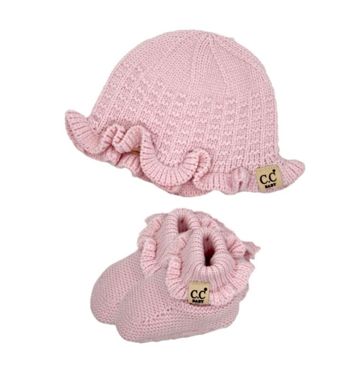 Baby Bonnet and Booties Set
