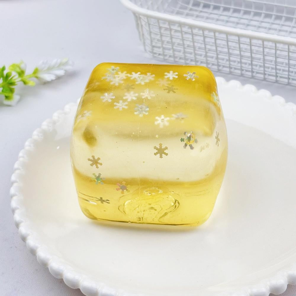Star Glitter Squishy Cube