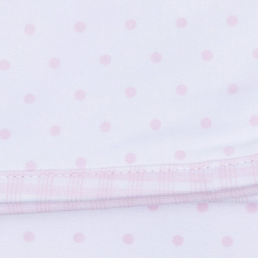 Gingham Dots Ruffle Bubble in Pink