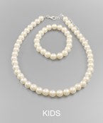 Kids Pearl Necklace Set