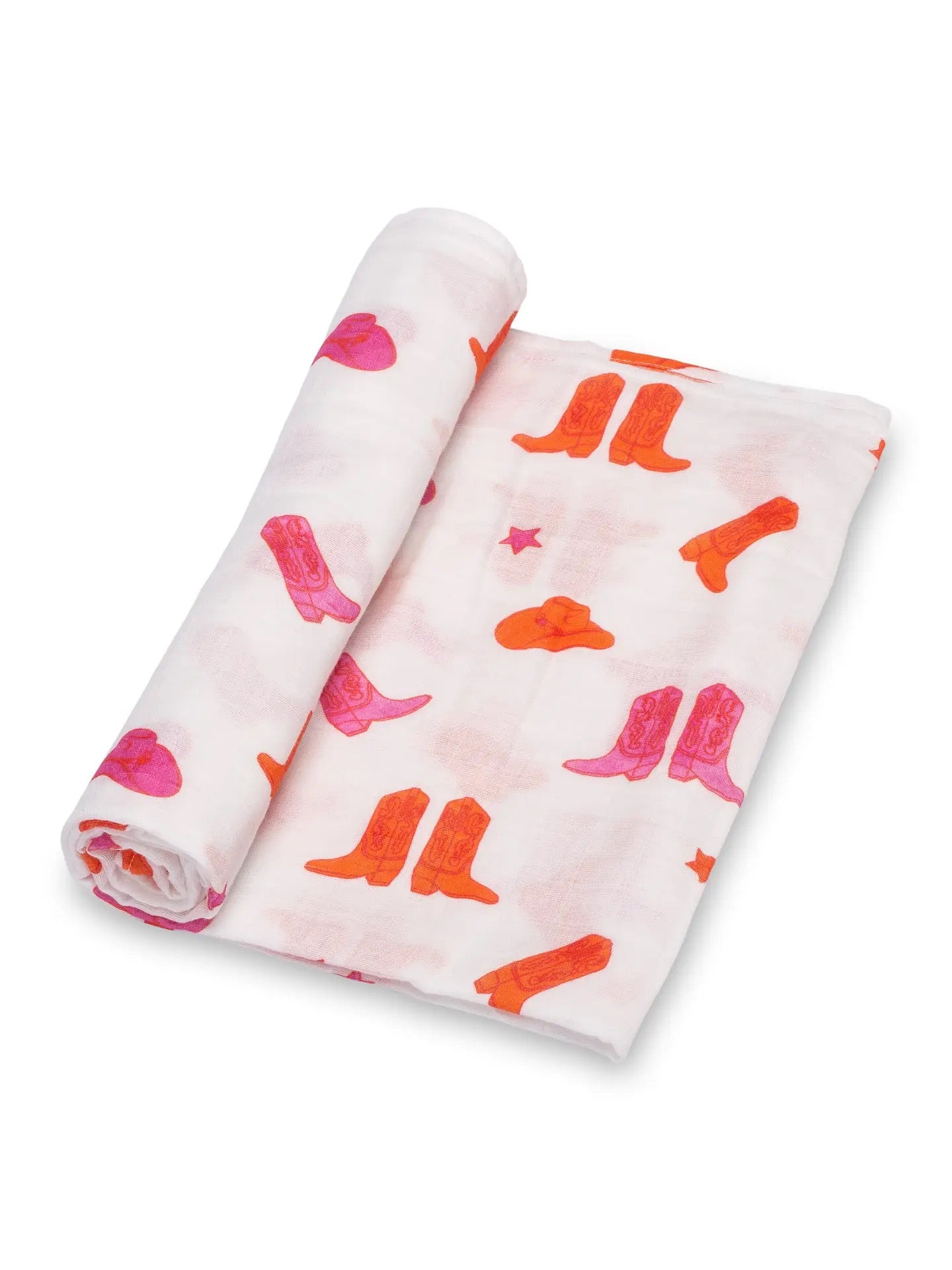 Life is Better in Pink Boots Swaddle Blanket