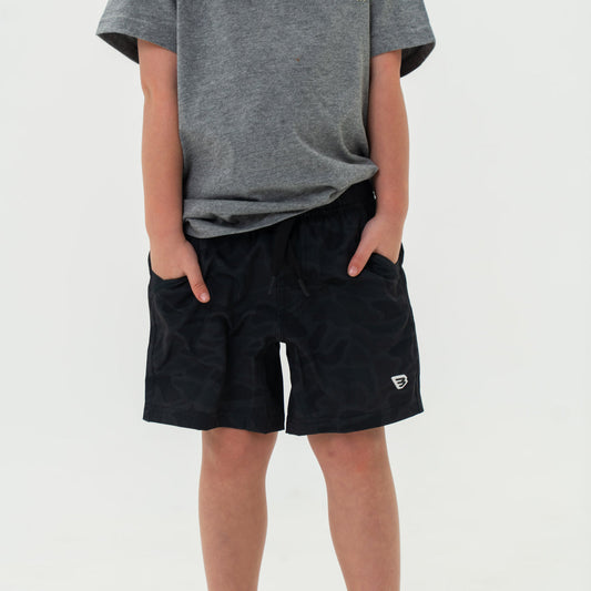 Black Camo Athletic Shorts